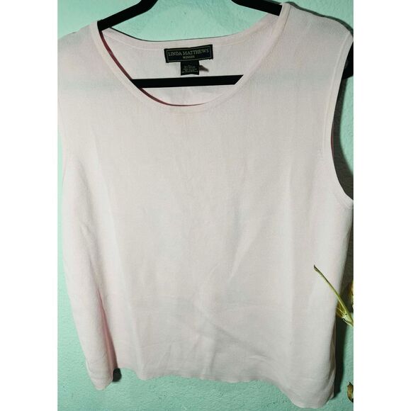 Linda Matthews woman size 2X cardigan sleeveless - Picture 1 of 7